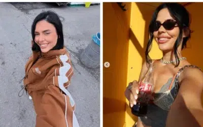 Andreea Popescu schimba tinuta la concertul Bad Bunny din Varsovia. Vedeta a uitat pantofii acasa
