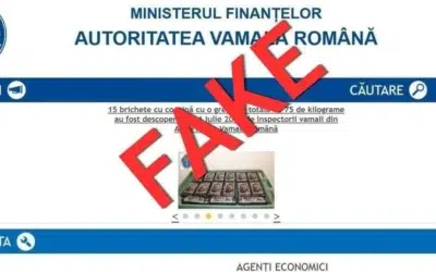 Vama Română nu a confiscat 75 kg de cocaina cu chipul lui Zelenski. Institutia denunta un fals