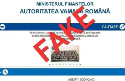 Vama Română nu a confiscat 75 kg de cocaina cu chipul lui Zelenski. Institutia denunta un fals