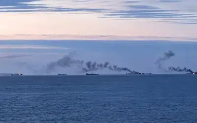 Ucraina ataca 116 nave rusesti in Marea Azov. Exporturile de petrol si cereale sunt blocate