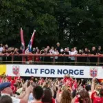 90.000 de norvegieni sarbatoresc echipa nationala. Printul Haakon a batut la toba pentru Haaland