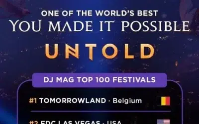 UNTOLD isi pastreaza locul 3 in clasamentul mondial. Organizatorii anunta artistii pentru 2026