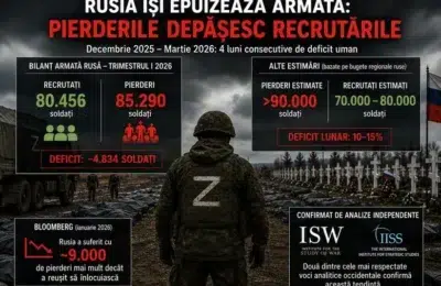 Ucraina schimba tactica pe front in 2026. Rusia pierde peste 85000 de soldati in primul trimestru
