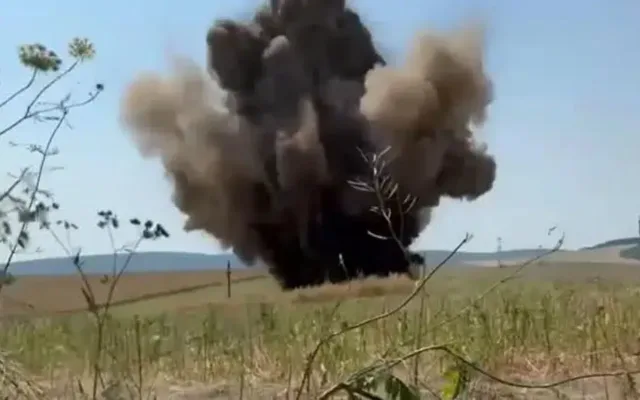drona doborata F16 Buzau