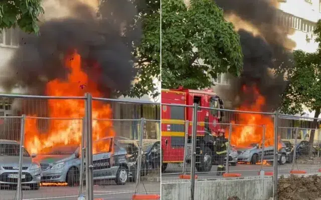 incendiu masina scoala soferi