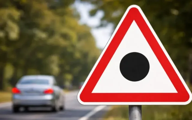 indicator rutier punct negru