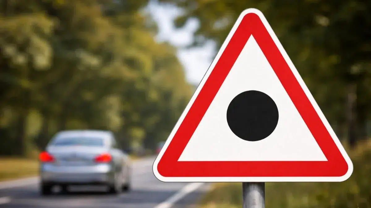 indicator rutier punct negru