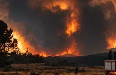 Pompierii români intervin la incendiile din Franța. 10.000 de persoane au fost evacuate