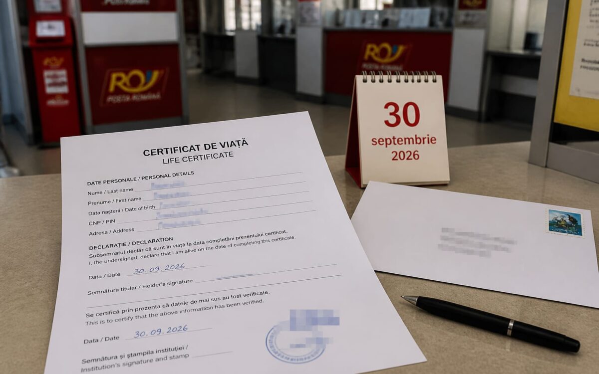 certificat de viață, Pensionarii români din străinătate trebuie să trimită certificatul de viață până la 30 septembrie 2026