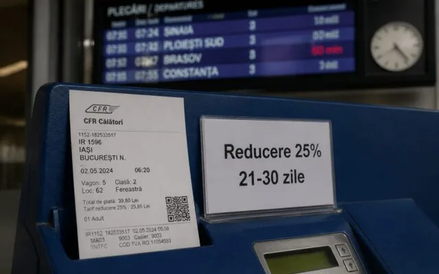 CFR Călători reduceri întârzieri, CFR Călători aplică o reducere de 25% la biletele cumpărate din timp