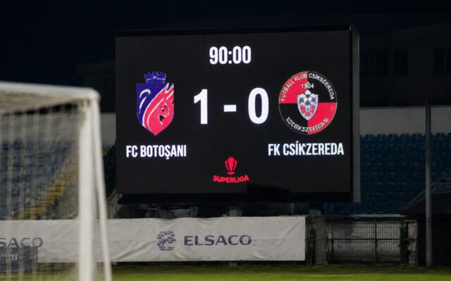 FC Botoșani victorie, 6 puncte după 6 etape are FC Botoșani după 1-0 cu FK Csikszereda, rămasă ultima cu un singur punct