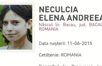 O fetita de 11 ani din Bacau a disparut de trei zile. Zeci de politisti o cauta