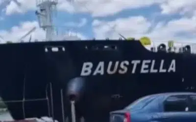 Nava Baustella esueaza pe Canalul Sulina si blocheaza traficul. Al doilea incident in doua luni