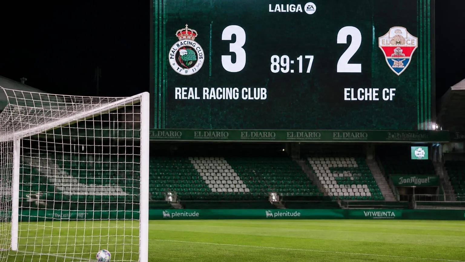 Racing Santander La Liga, Racing Santander ia 3 puncte vitale după 3-2 cu Elche, iar Yassir Zabiri decide meciul cu un