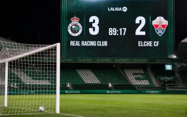 Racing Santander La Liga, Racing Santander ia 3 puncte vitale după 3-2 cu Elche, iar Yassir Zabiri decide meciul cu un