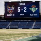 Real Betis înfrângere, Real Betis ia 5-2 la Levante, echipa care nu marcase deloc în primele două etape, după erori grave și