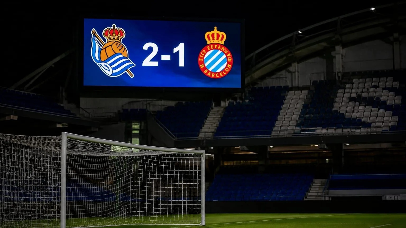 Real Sociedad prima victorie, Real Sociedad a învins Espanyol cu 2-1 la Anoeta. Oyarzabal a dat ambele pase de gol la primul
