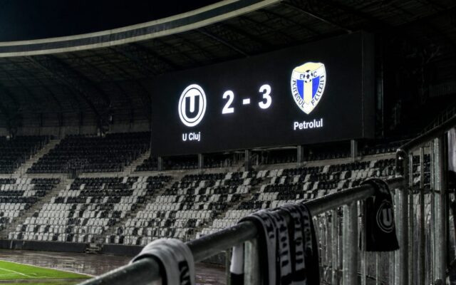 Universitatea Cluj a cedat cu 2-3 pe teren propriu în fața Petrolului Ploiești