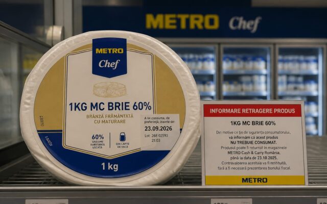 Brânză Brie retrasă din magazinele METRO din cauza Listeria. Clienții primesc banii înapoi pe produs