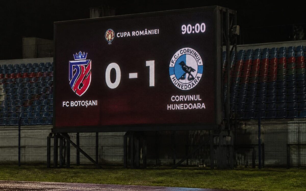 FC Botoșani și Minerul Lupeni pierd la debutul în grupele Cupei. Doar primele două locuri duc în sferturi
