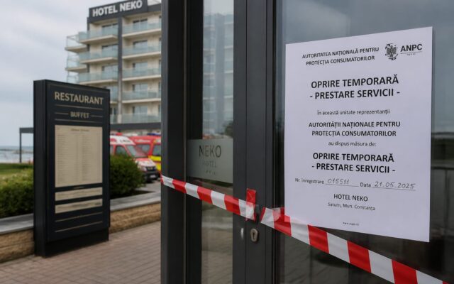 Hotelul Neko din Saturn riscă 6 luni fără restaurant, după ce 58 de turiști, inclusiv 11 copii, au acuzat stări de rău