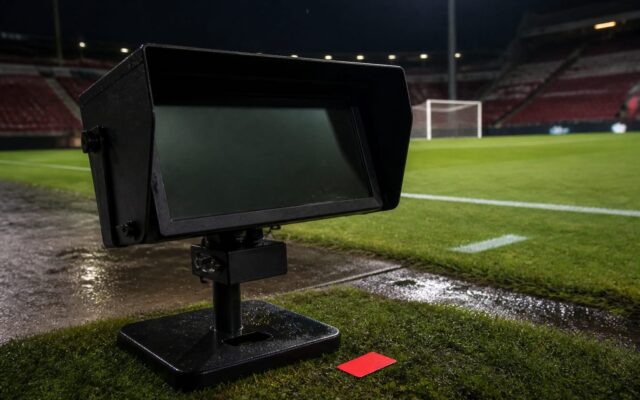 Monitor VAR la un meci Cluj