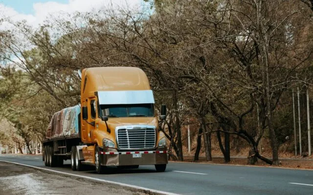 Camion de mare tonaj pe drum