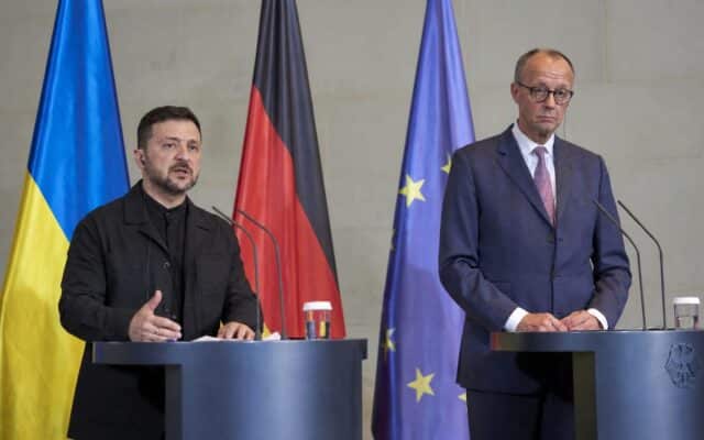 Volodymyr Zelenskyy și Friedrich Merz