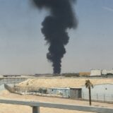 Fum negru după atac aeroport