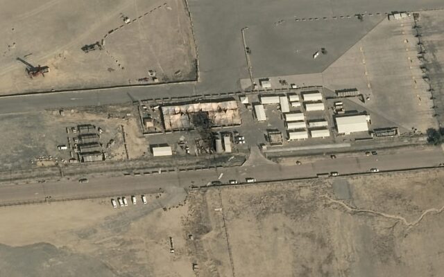Bază militară după atacul iranian