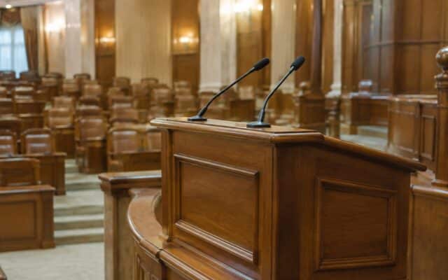 Tribuna goală a Romanian Chamber