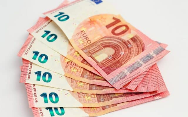 Bancnote euro pentru curs valutar