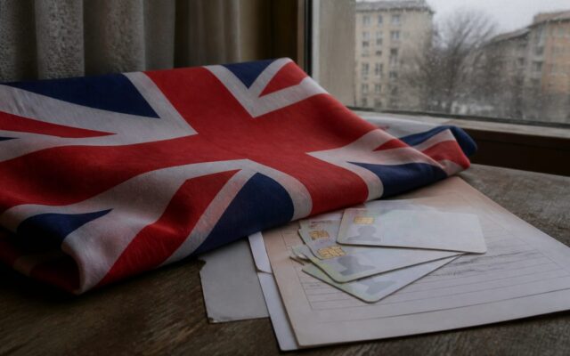 Documente și steagul United Kingdom