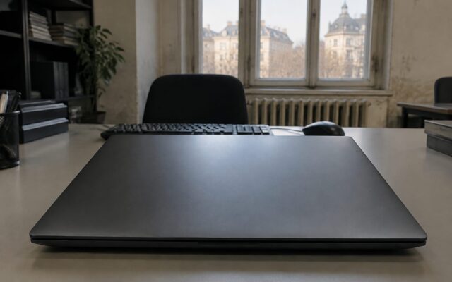 Laptop pe birou