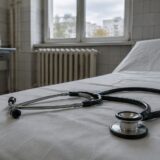 Stetoscop pe un pat de spital