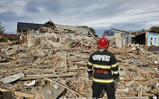 Casă distrusă în explozia Sihlea