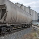 Tren cu exporturi de cereale