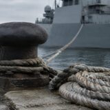Fregată ancorată în Port Constanța