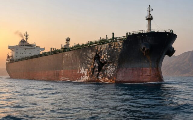 Navă avariată în Strâmtoarea Hormuz