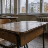 Bănci școlare goale