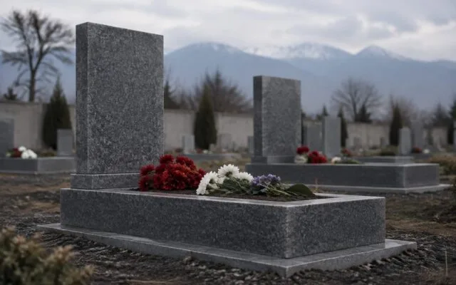 Morminte cu flori din Vladikavkaz