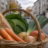 Coș cu alimente de bază