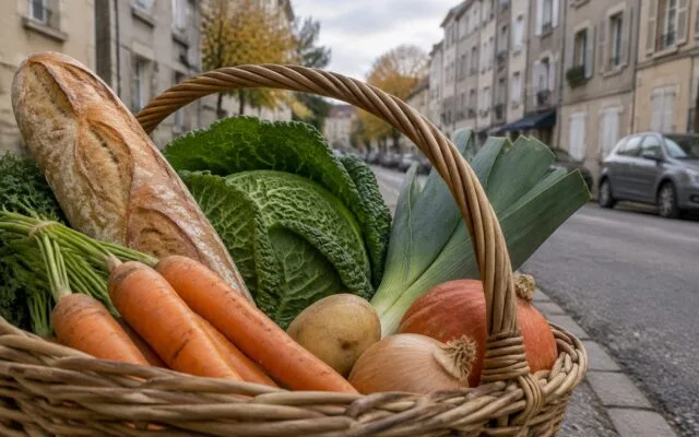 Coș cu alimente de bază
