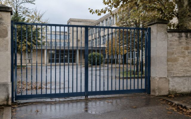 Liceu din Franța cu porțile închise