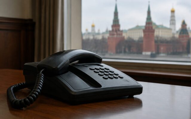 Telefon pe fundalul Kremlin