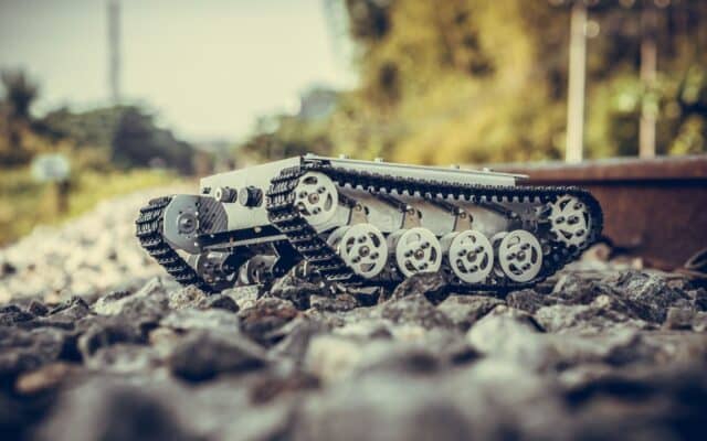 Robot ucrainean pe teren accidentat
