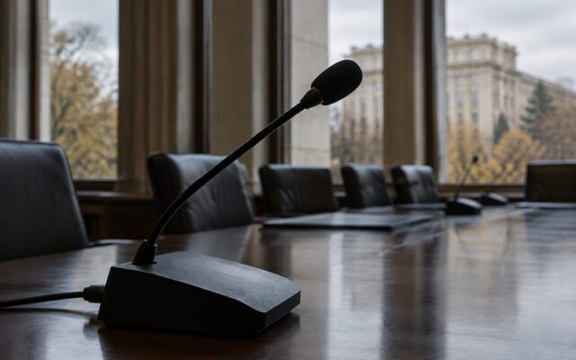 Microfoane pregătite pentru discuții diplomatice privind ajutorul extern solicitat