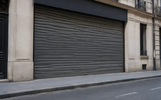 Magazin din Paris cu obloane trase