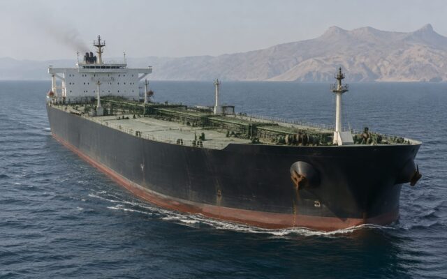 Tanc petrolier în Strâmtoarea Hormuz