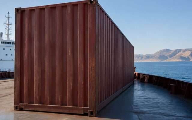 Container de marfă pe navă